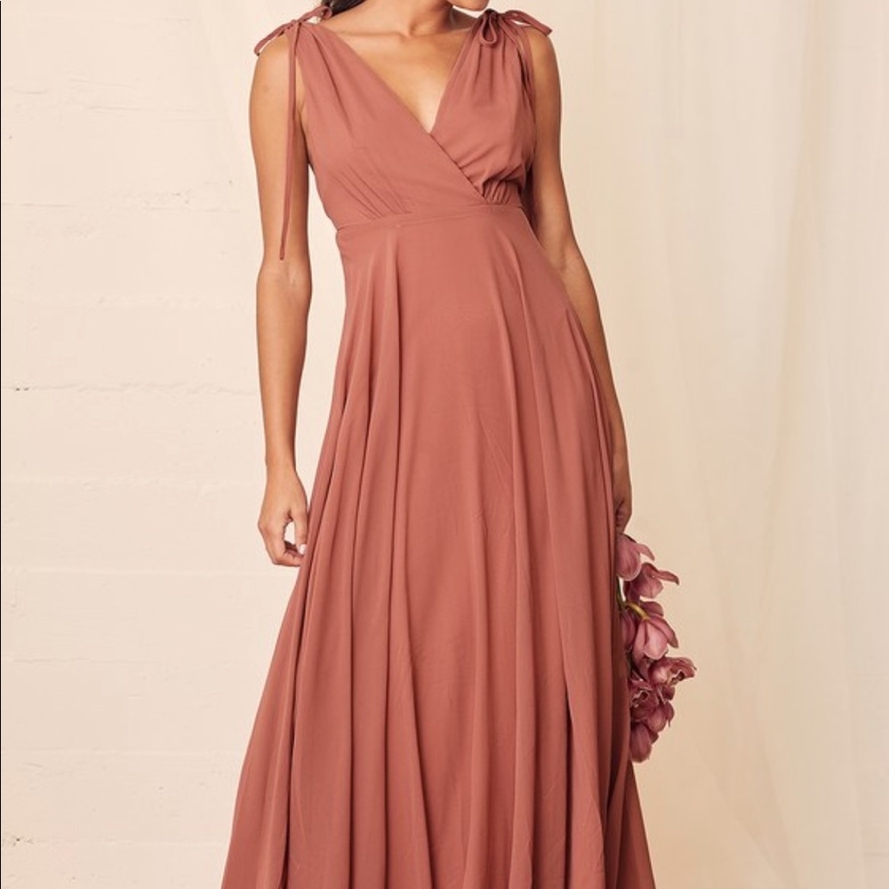 Lulus dance the night away rusty rose dress